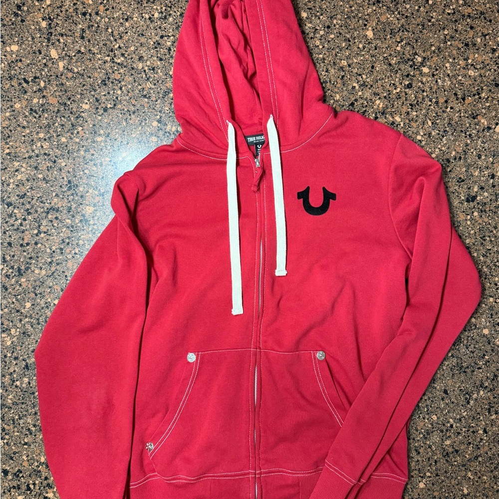 True Religion Red Graphic Hoodie